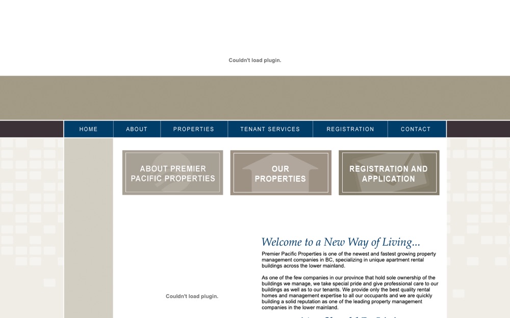 The old Premier Pacific Properties website